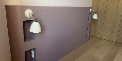 Création d’une tête de lit et d’un meuble sur mesure près de Paluel