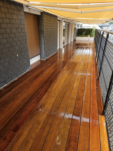 Création d’une terrasse en bois IPE près de Dieppe
